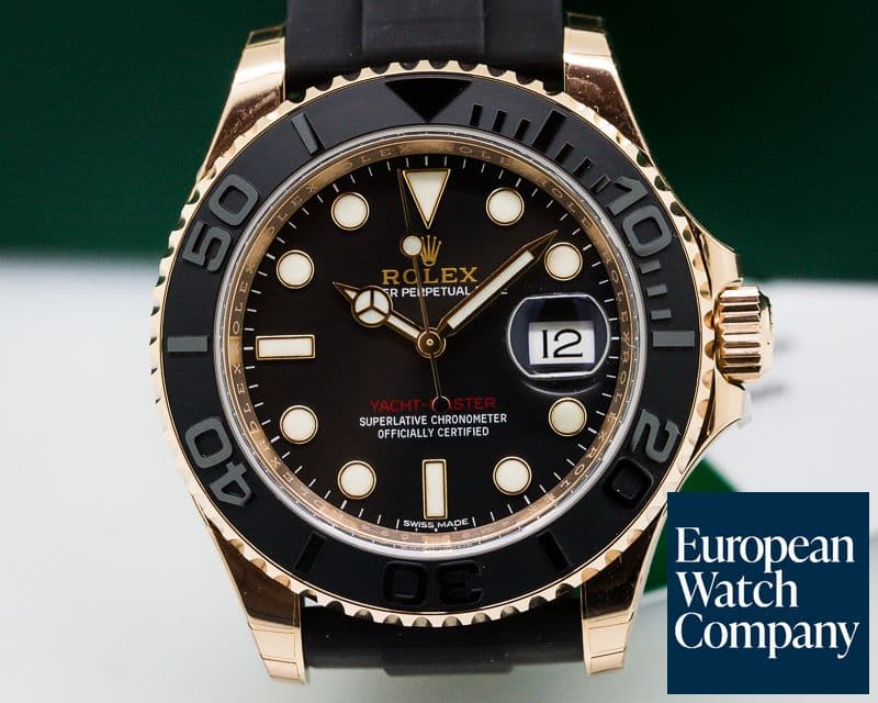 Image of Rolex Yacht Master 18K Rose Gold / Rubber UNWORN
