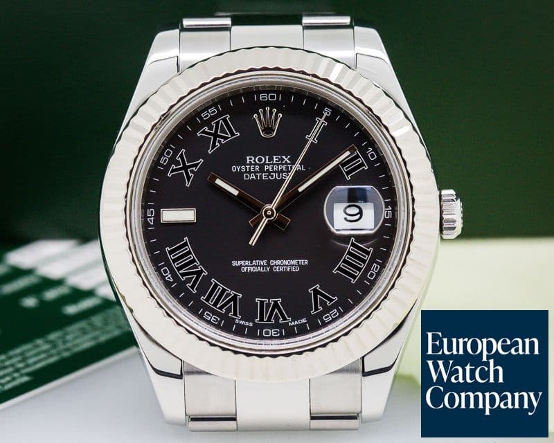 Image of Rolex Datejust II Black Roman Dial SS  