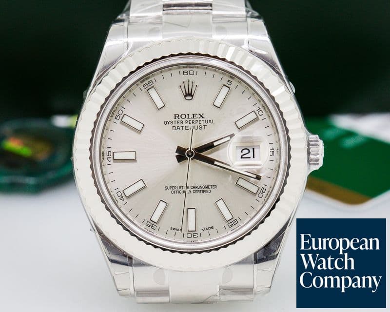 Image of Rolex Datejust II White Stick Silver Dial SS UNWORN 