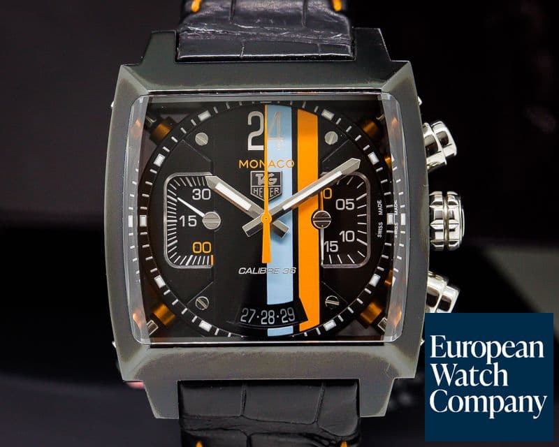 Image of TAG Heuer Monaco 24 Chronograph Ceramic ACM Edition Black Dial