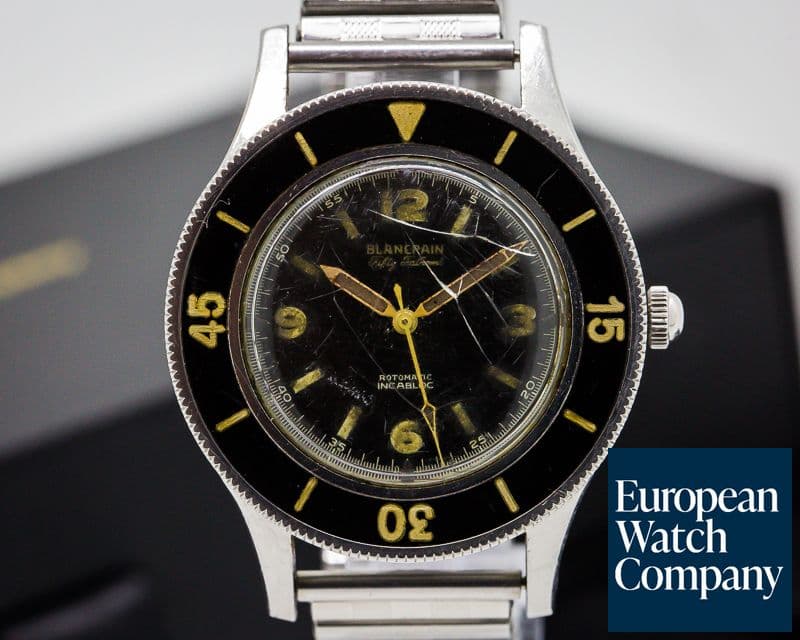 Image of Blancpain Vintage Gilt Fifty Fathoms Aqualung Rotomatic Incabloc ORIGINAL BRACELET