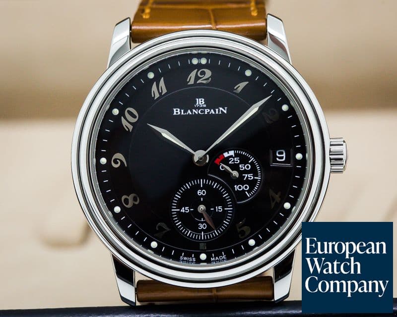 Image of Blancpain Power Reserve Ultra Slim SS Black Dial Power Reserve 