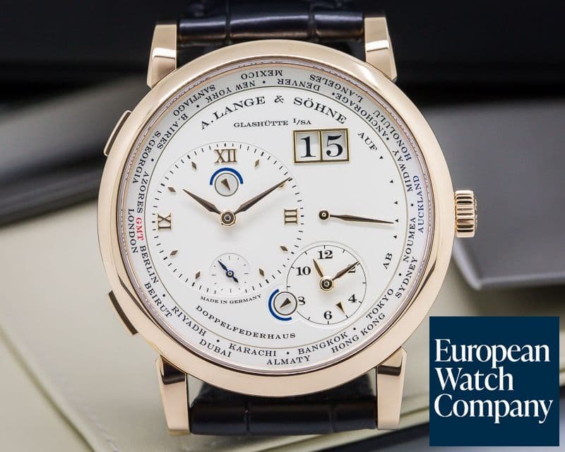 Image of A. Lange and Sohne Lange 1 Time Zone 18K Rose Gold + Deployment Buckle
