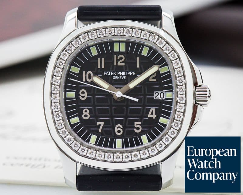 Image of Patek Philippe Lady Aquanaut SS Black Dial / Diamond Bezel

