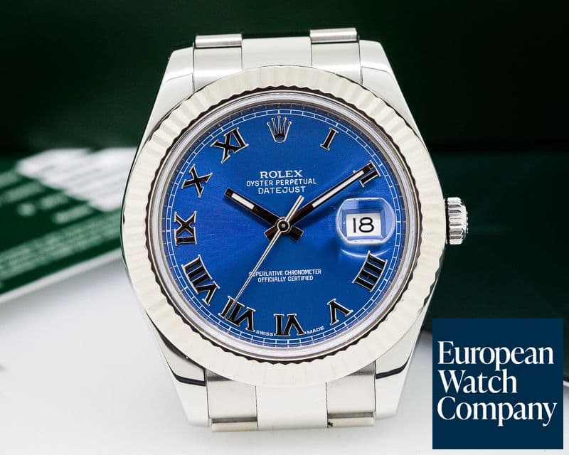 Image of Rolex Datejust II Silver Dial Blue Roman SS