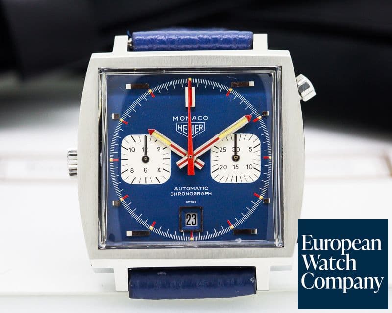 Image of Heuer Vintage Monaco "Steve McQueen" Blue Dial 