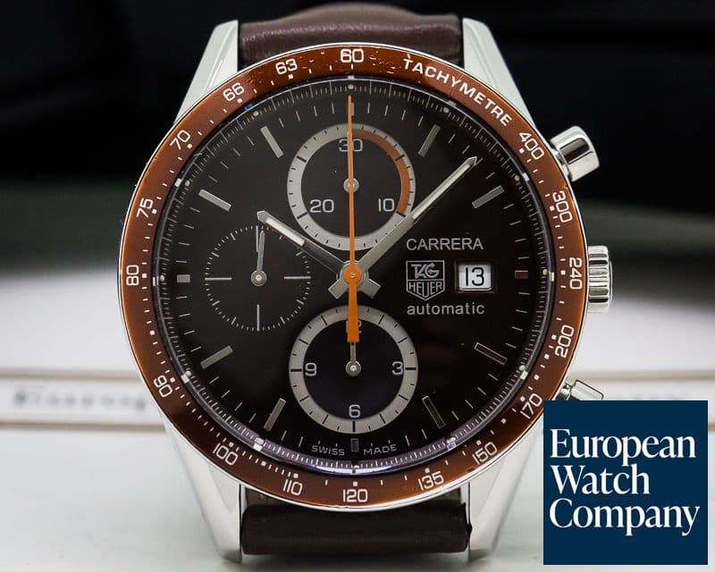 Image of TAG Heuer Carrera Chronograph SS / SS Brown Subrust Dial 
