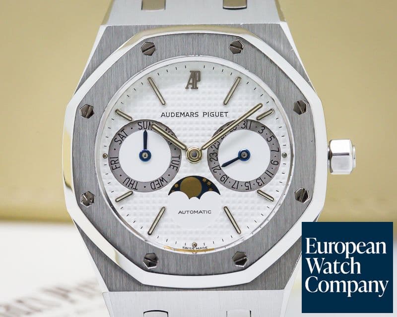 Image of Audemars Piguet Royal Oak Day Date Moon  White Dial SS