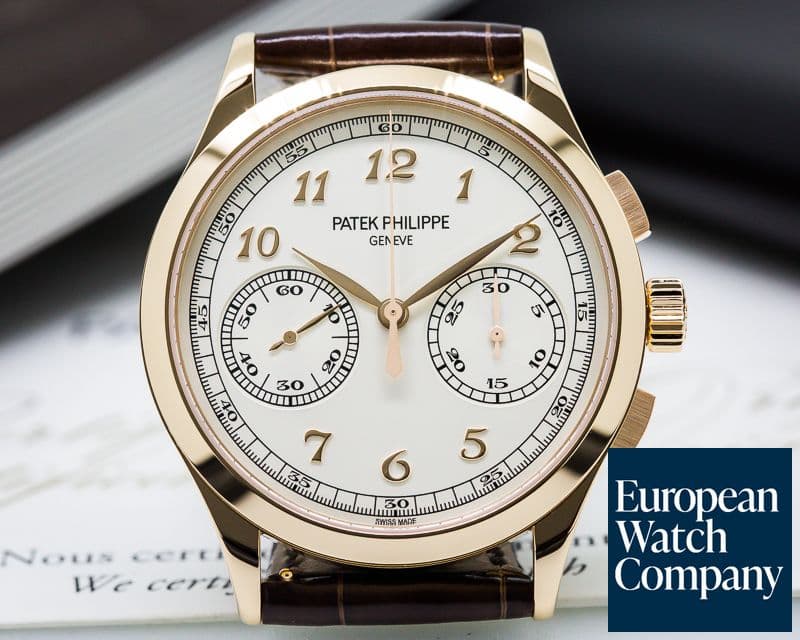 Image of Patek Philippe Chronograph 18K Rose Gold Silver Dial UNWORN