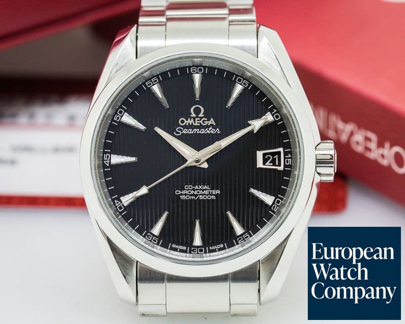 Image of Omega Aqua Terra Co-Axial Date Black Dial SS / SS 