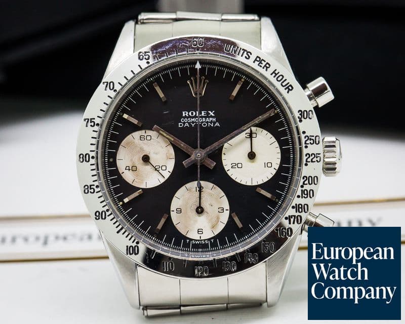 Image of Rolex Daytona Cosmograph Black Dial Pump Pushers Circa 1966