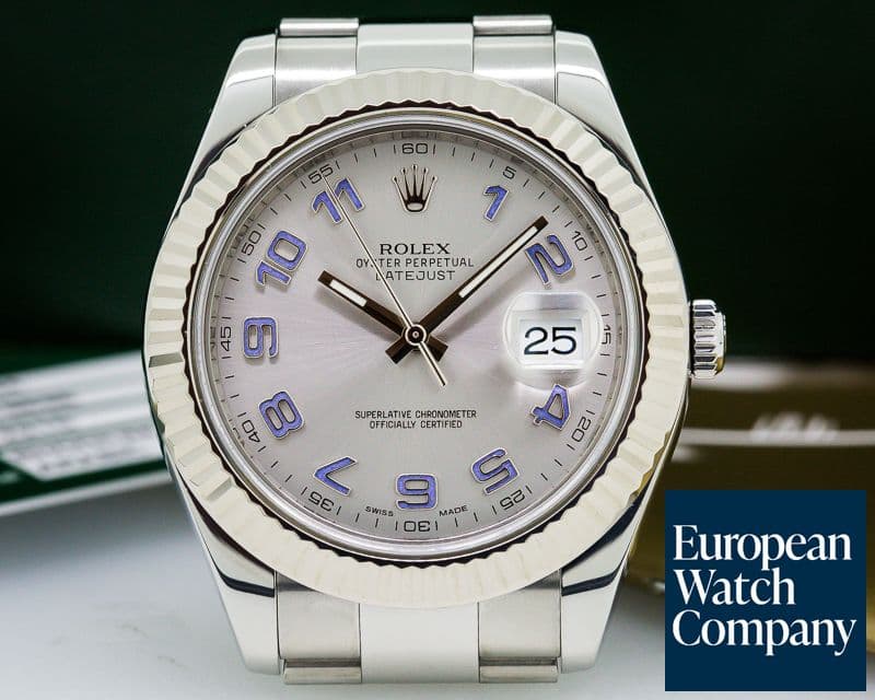 Image of Rolex Datejust II Silver Dial Blue Arabic SS