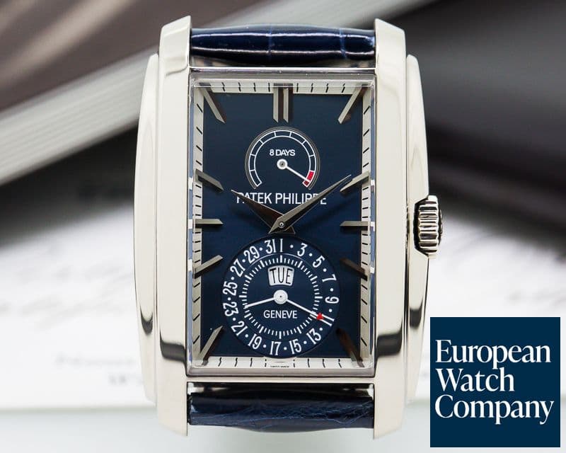 Image of Patek Philippe Gondolo 8 Day Manual Wind Blue Dial 18K White Gold