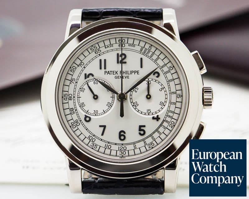 Image of Patek Philippe 5070 White Gold Chronograph UNPOLISHED 
