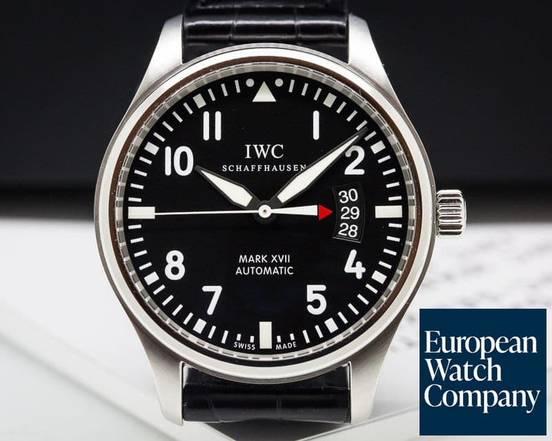 Image of IWC Mark XVII Black Dial SS / Alligator 