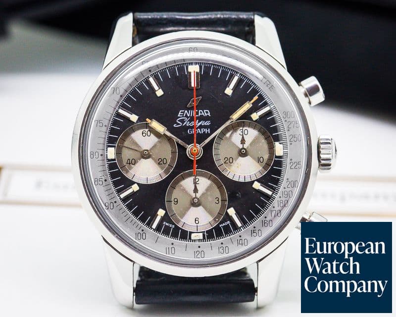 Image of Enicar Vintage Sherpa Graph Mark II Black Dial SS 