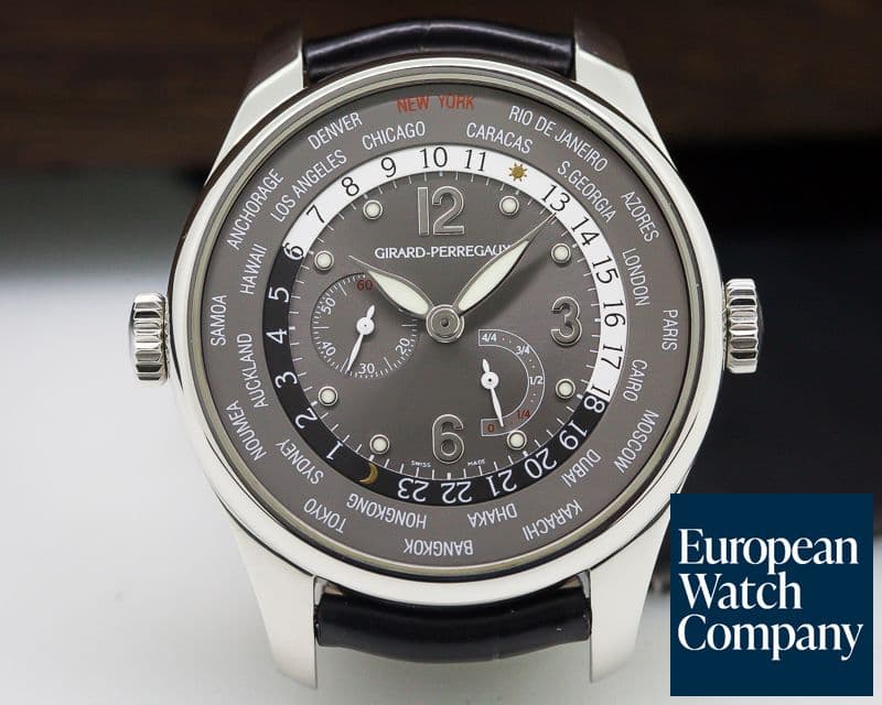 Image of Girard Perregaux World Time WW.TC NYC Edition Gray Dial SS