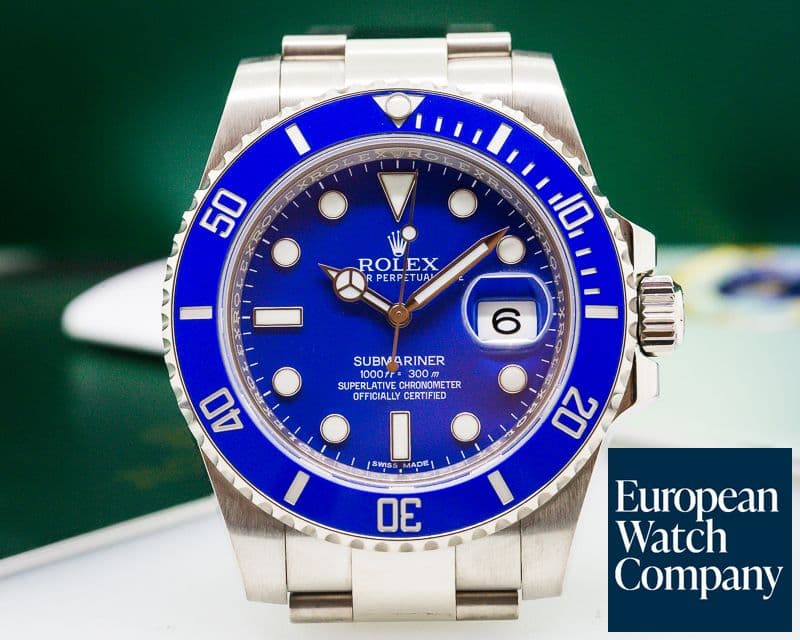 Image of Rolex Submariner 18K White Gold Blue Dial