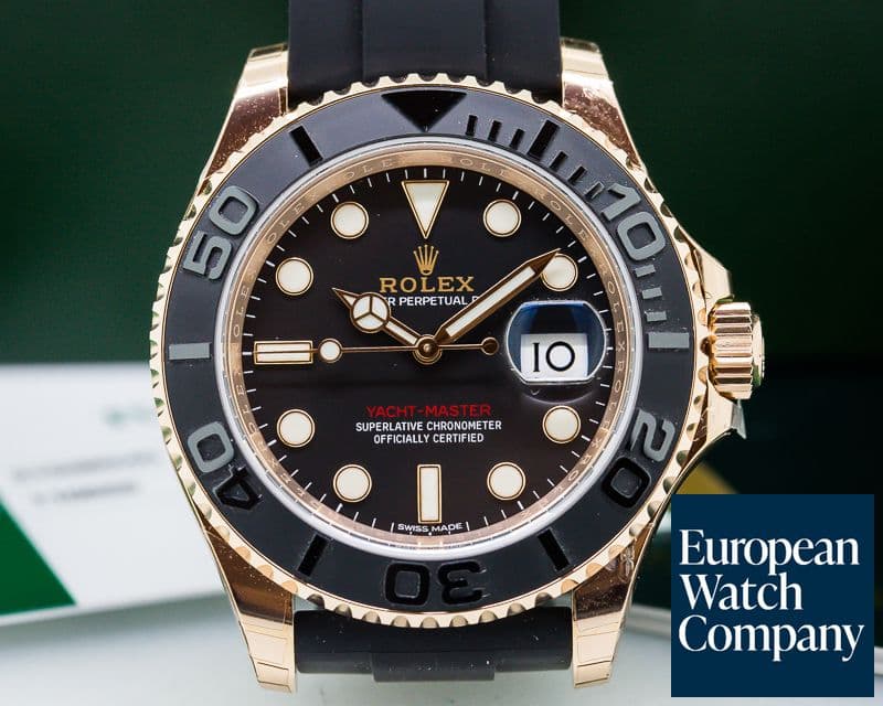 Image of Rolex Yacht Master 18K Rose Gold / Rubber UNWORN