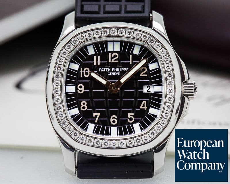 Image of Patek Philippe Lady Aquanaut SS Black Dial / Diamond Bezel

