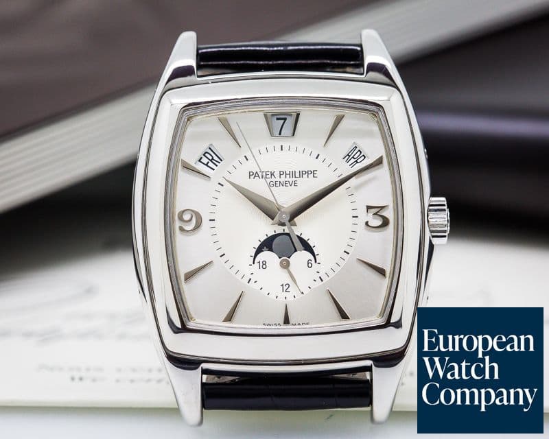 Image of Patek Philippe Gondolo Calendario 18K White Gold Silver Dial 