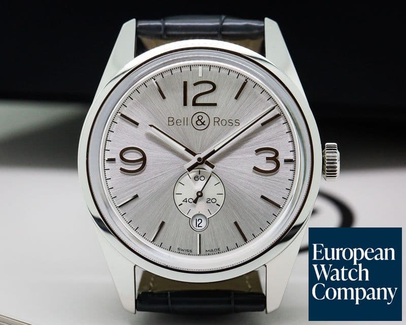 Image of Bell & Ross Vintage BR123 Officer Silver Dial