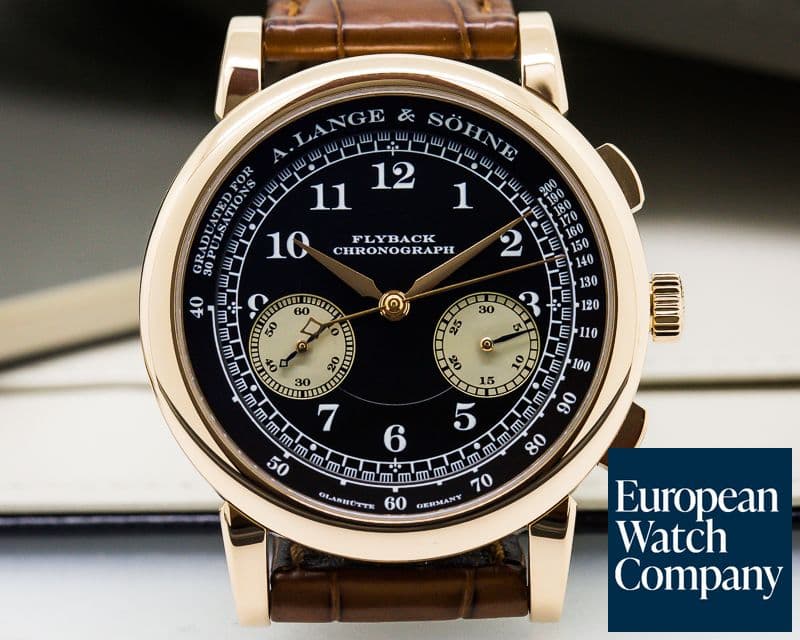 Image of A. Lange and Sohne 1815 Flyback Chronograph Black Dial 18K Rose Gold 