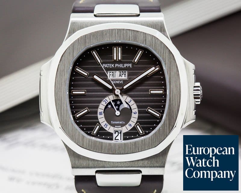 Image of Patek Philippe Nautilus Annual Calendar "TIFFANY & CO" SS / Strap
