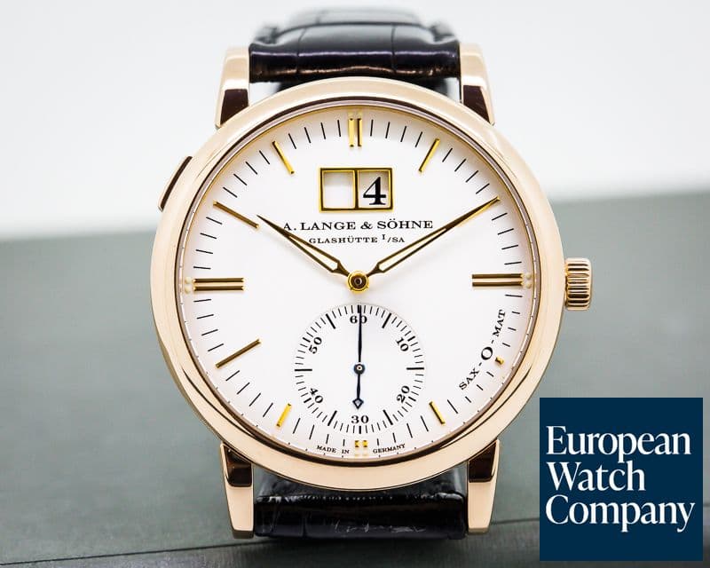 Image of A. Lange and Sohne Langematik Sax - O - Mat Big Date 18K Rose Gold 