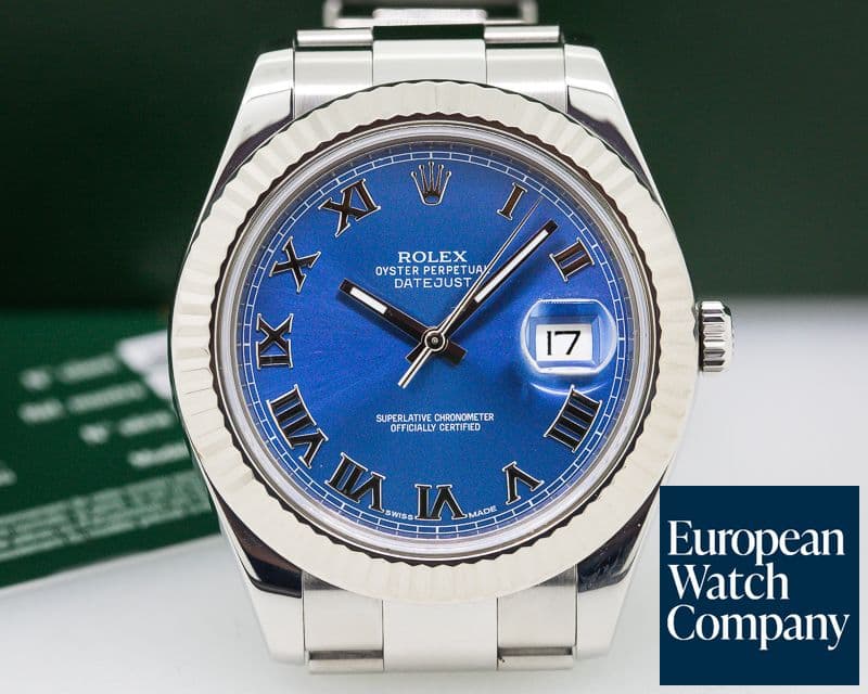 Image of Rolex Datejust II Silver Dial Blue Roman SS