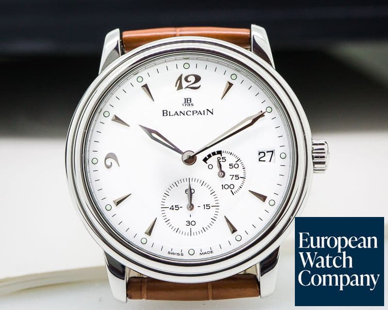 Image of Blancpain Villeret Ultra Slim Power Reserve SS White Dial