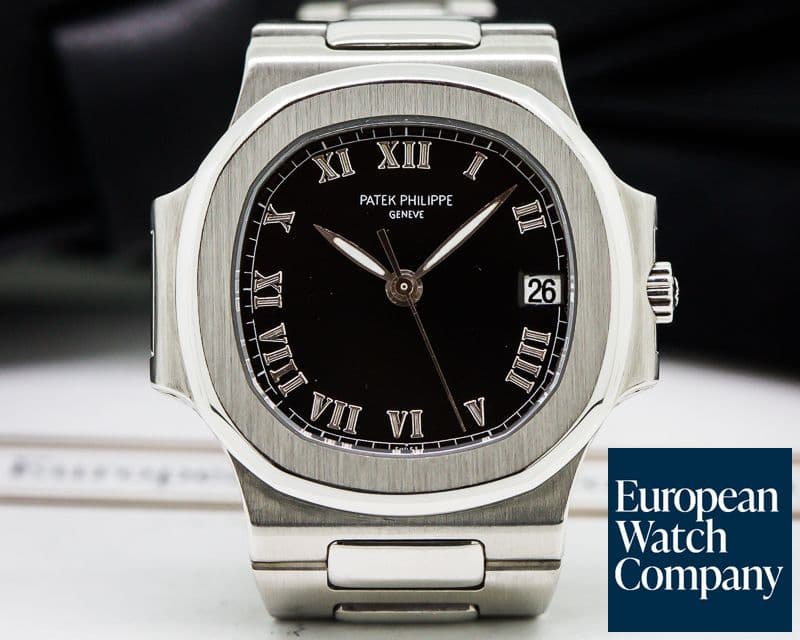 Image of Patek Philippe Nautilus Automatic SS Black Roman Dial 