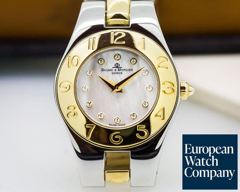 Image of Baume & Mercier Linea MOP Diamond Dial 18k / SS
