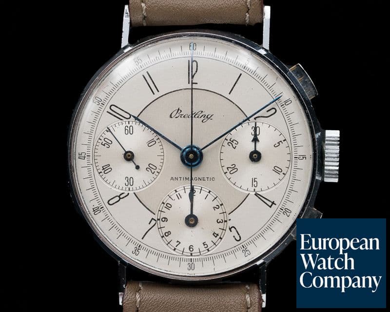 Image of Breitling Vintage Triple Register Silver Dial SS