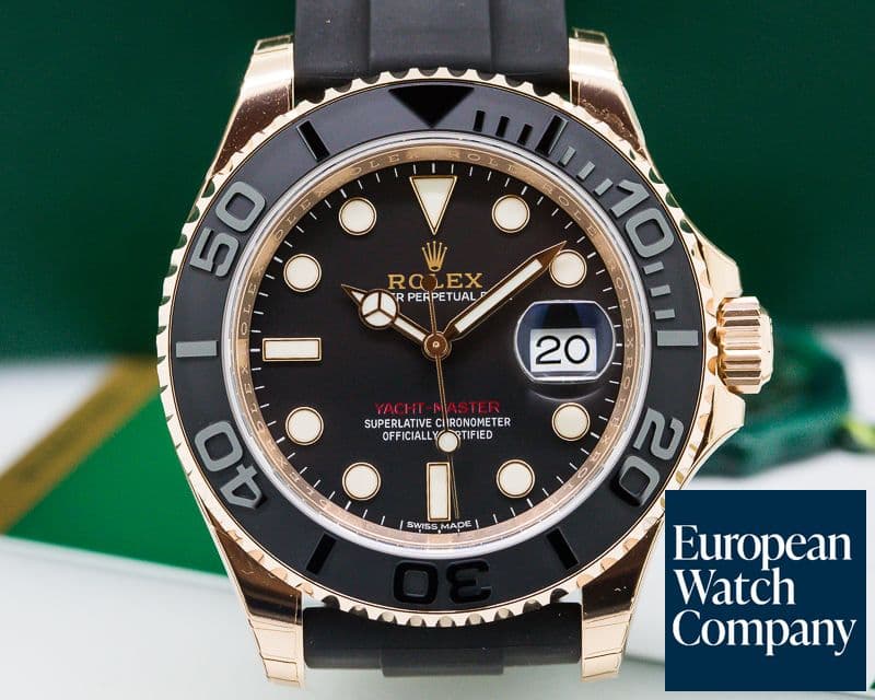 Image of Rolex Yacht Master 18K Rose Gold / Rubber UNWORN