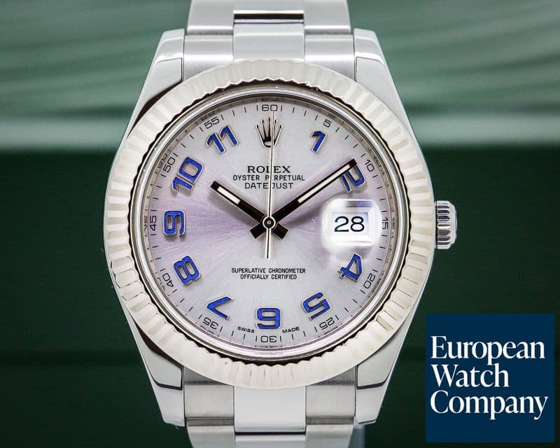 Image of Rolex Datejust II Silver Dial Blue Arabic SS