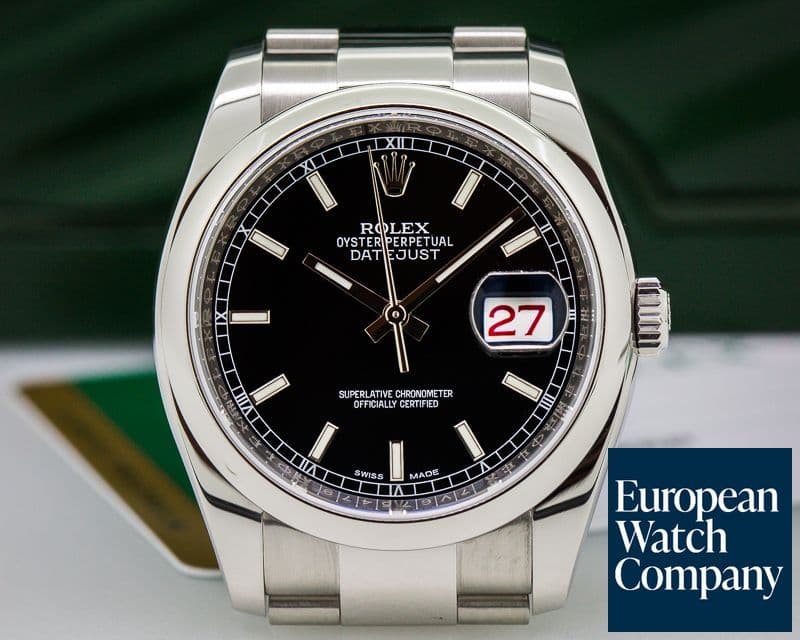 Image of Rolex Datejust Black Stick Dial SS / SS