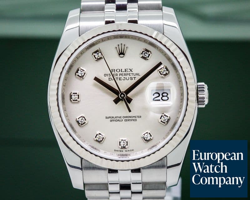 Image of Rolex Datejust SS Jubilee Silver Diamond Dial 