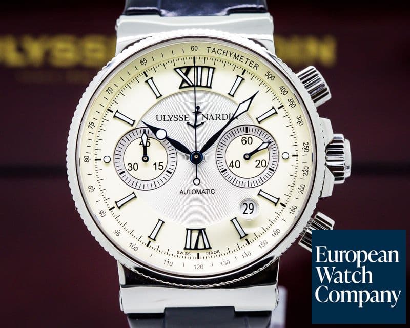 Image of Ulysse Nardin Maxi Marine Chronograph Ivory Dial SS / Strap
