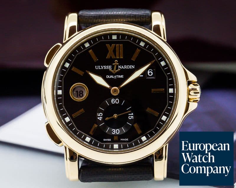 Image of Ulysse Nardin GMT Big Date Black Dial 18K Rose Gold 