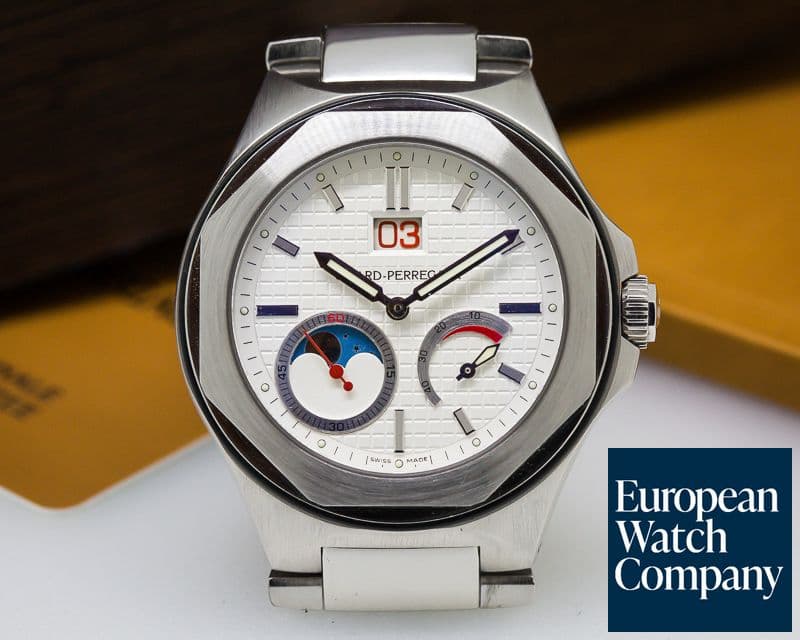 Image of Girard Perregaux Laureato EVO Power Reserve Moon SS White Dial