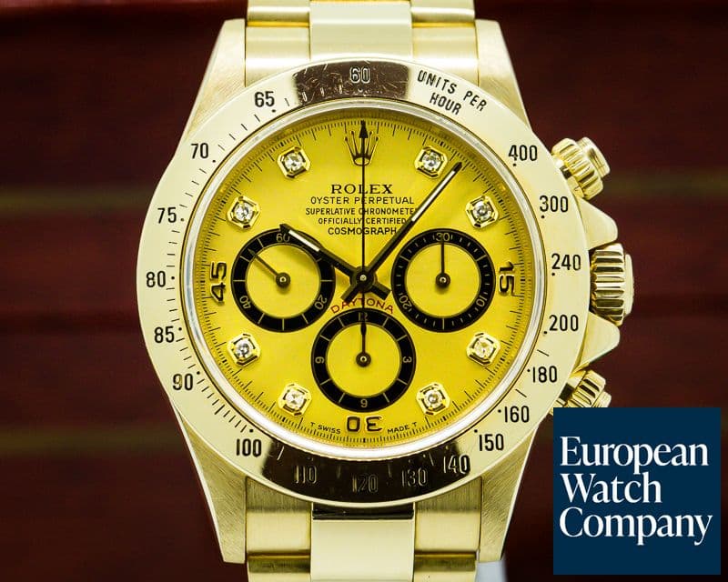 Image of Rolex Daytona Zenith Gold Dial Diamonds 18K / Bracelet