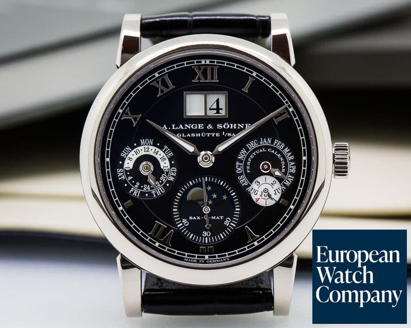 Image of A. Lange and Sohne Langematik Perpetual Calendar Black Dial 18K White Gold 