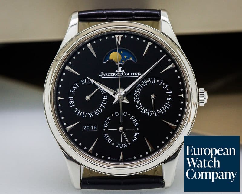 Image of Jaeger LeCoultre Master Ultra Thin Perpetual Calendar SS Black Dial UNWORN
