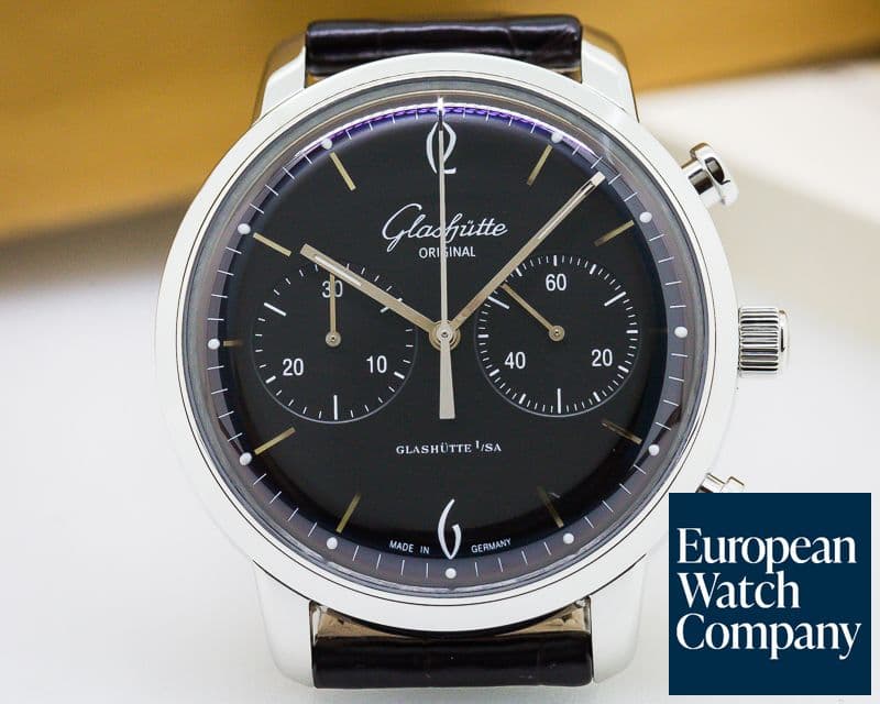 Image of Glashutte Original Senator Sixties Chronograph Black Dial 42MM
