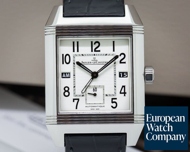 Image of Jaeger LeCoultre Reverso Squadra Hometime SS / Alligator