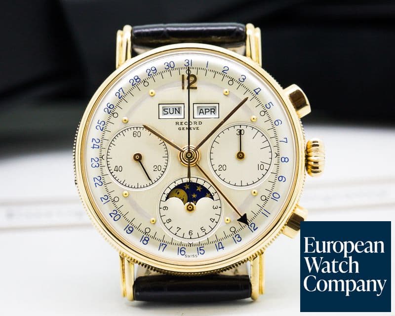 Image of Record Geneve Triple Date Moonphase 18K Rose Gold