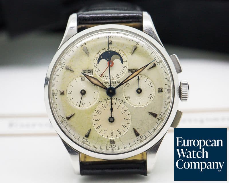 Image of Universal Geneve Tri-Compax Stainless Steel / Silver Dial