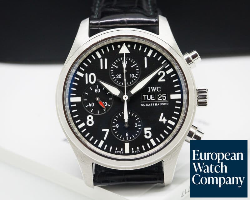 Image of IWC Pilot Chronograph SS / Alligator 