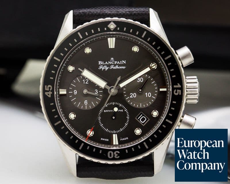 Image of Blancpain Fifty Fathoms Bathyscaphe Flyback Chronograph SS UNWORN
